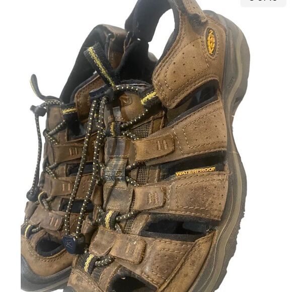 Keen Men's Rialto Closed Toe Waterproof Leather Sandal-Bison/Brown Size  9.5 - Picture 4 of 9